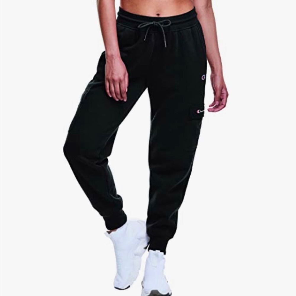 Champion Women's Campus Eco Fleece Cargo Sweatpants - Black sz Medium